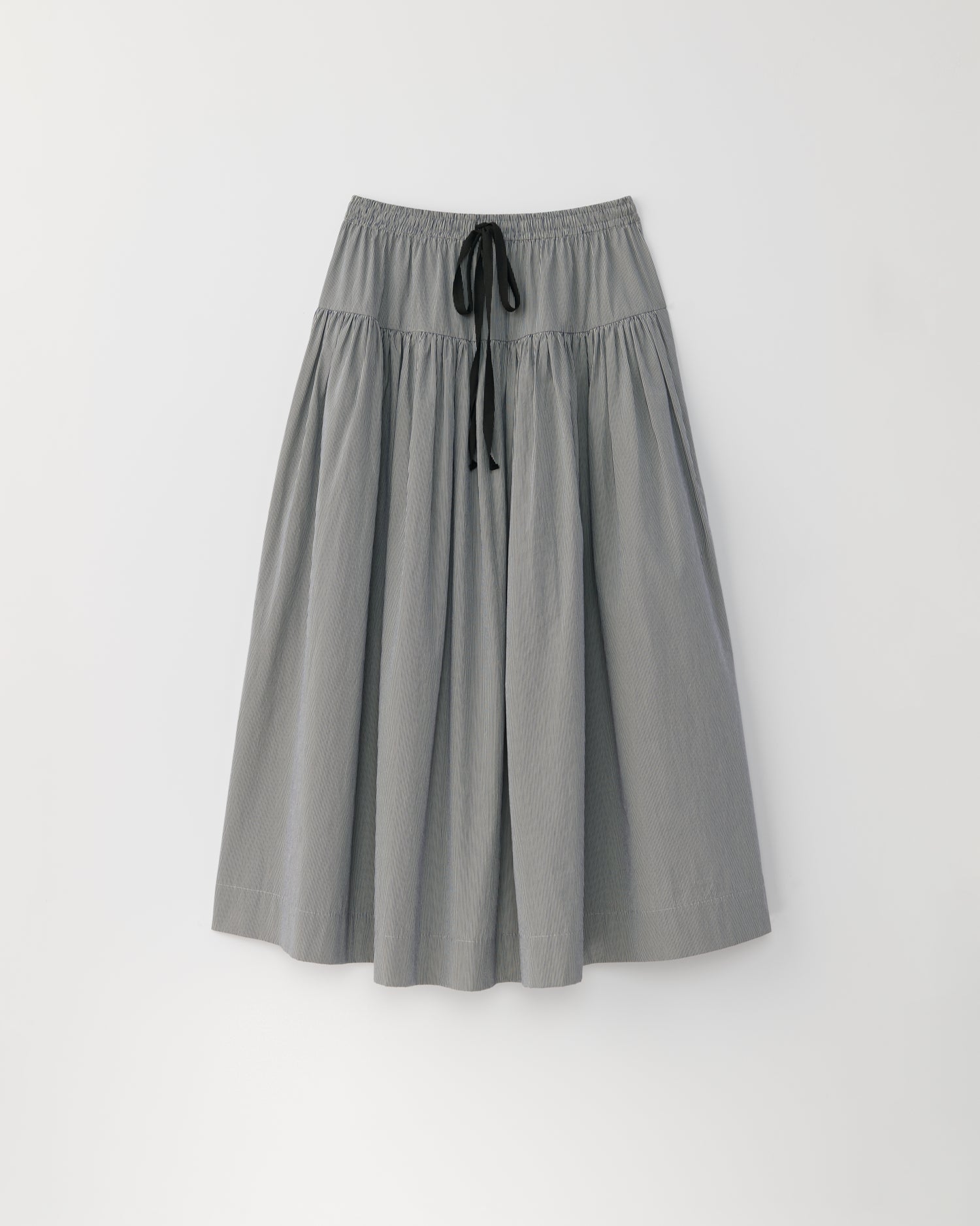 Drawcord La Jupe Black Fine Stripe