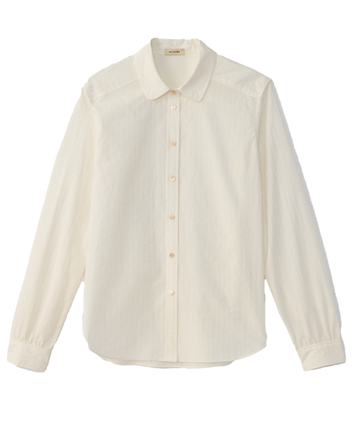 White button-up shirt on a white background