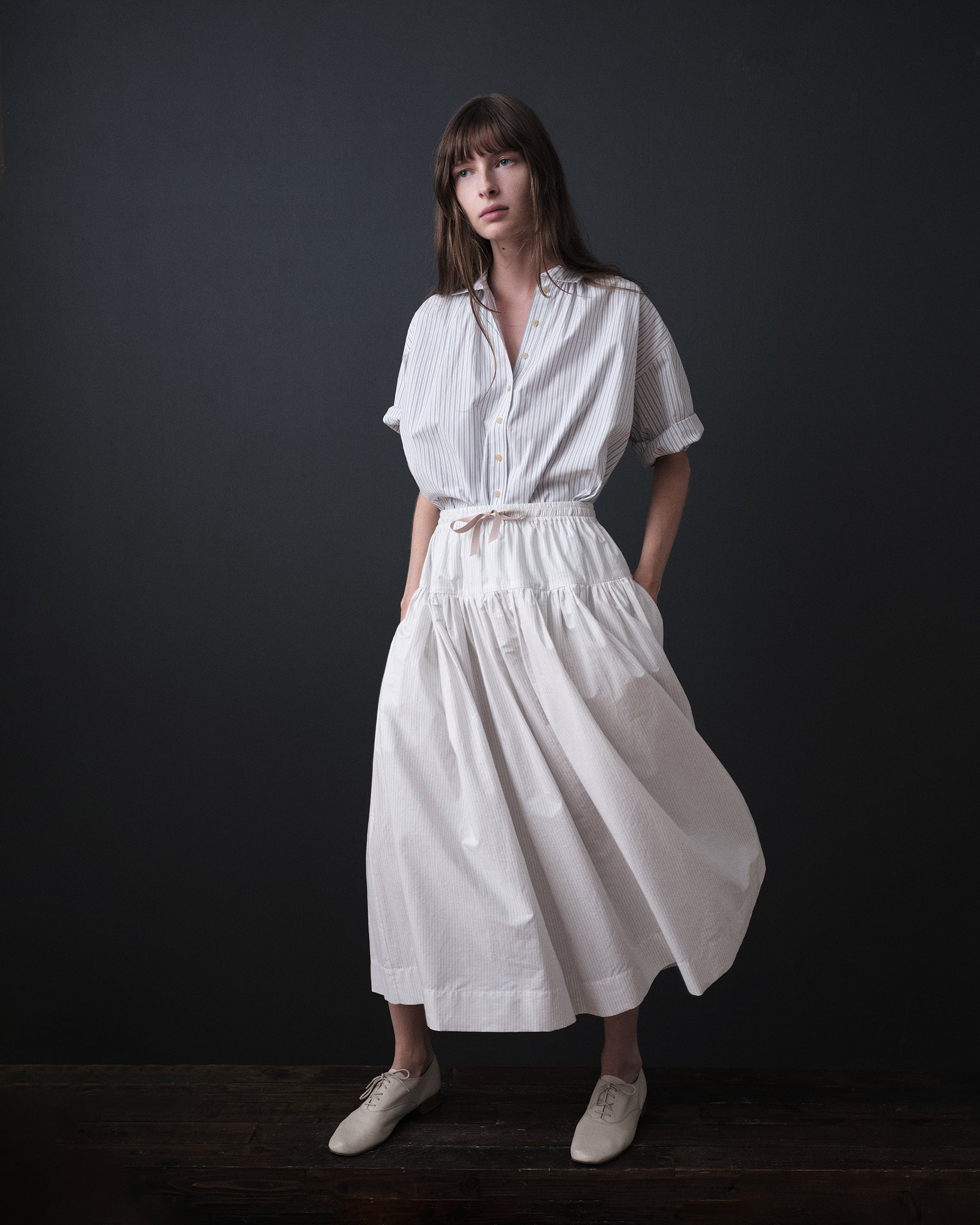 Drawcord La Jupe Robins Egg Stripe