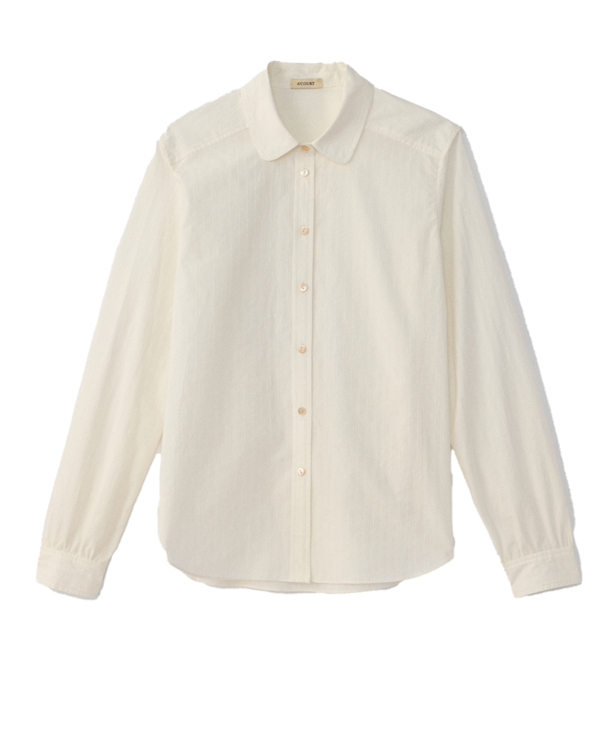 White button-up shirt on a white background
