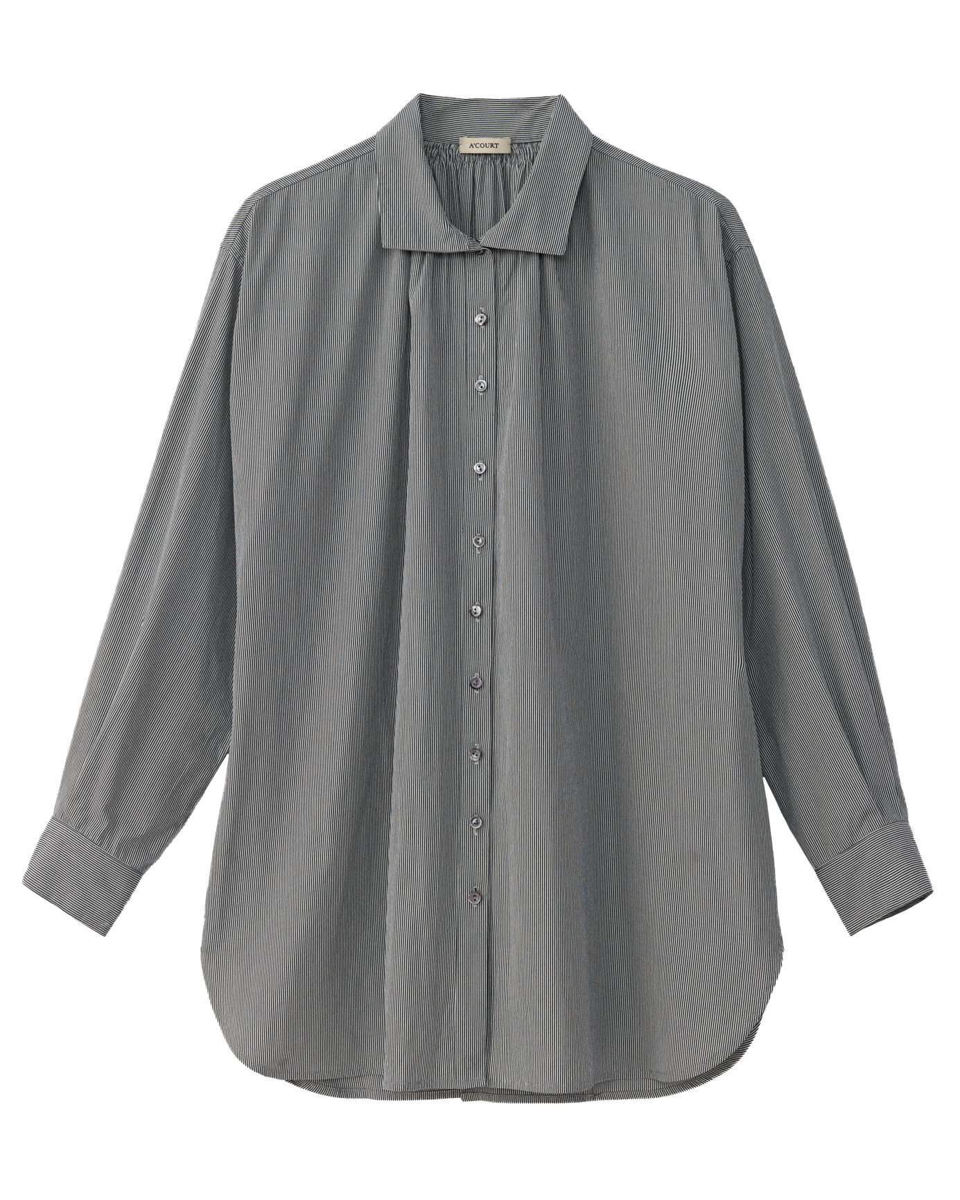 Fine black striped shirt on a white background