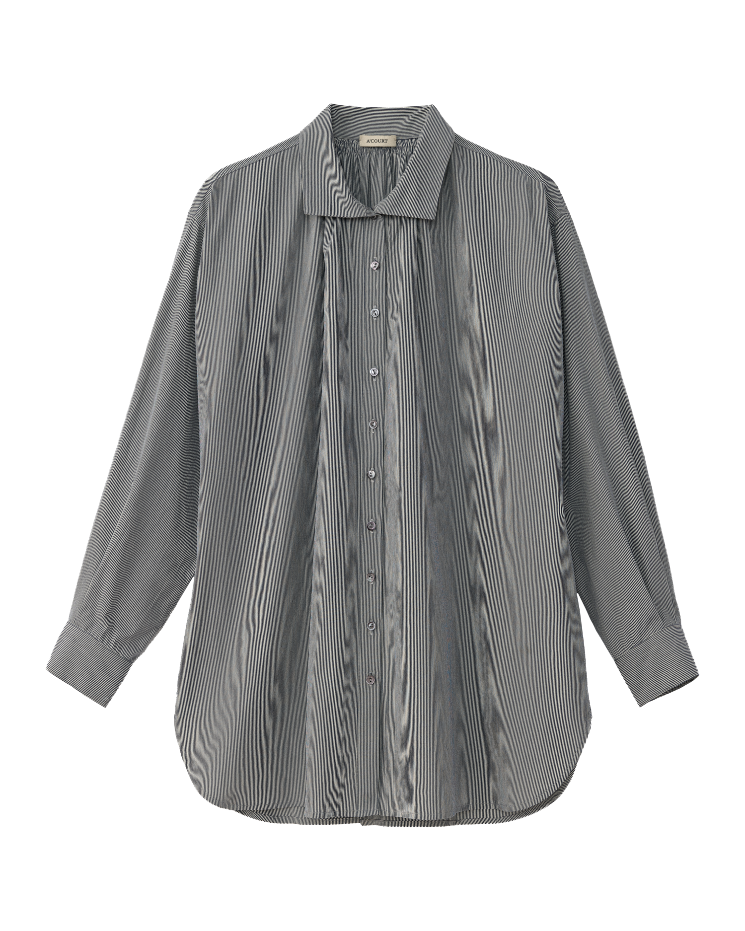 Fine black striped shirt on a white background